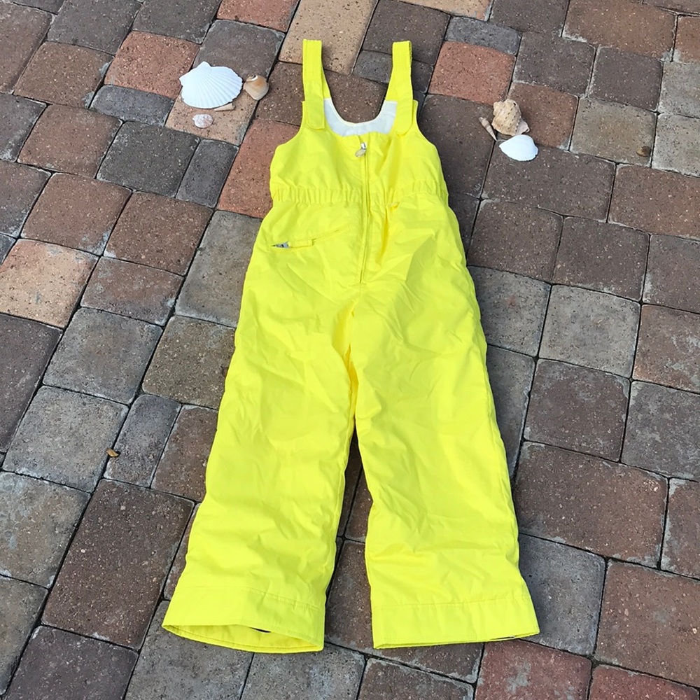 80s!! Retro yellow OBERMEYER ski pants size 6 kids